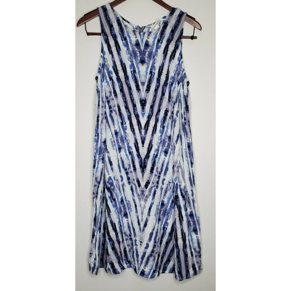 Ava‎ & Viv Sleeveless Rayon Dress in Blue Tie Dye Size X
